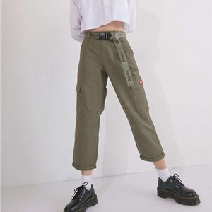 Dickies • Olive Belted Cropped Cargo Pants